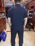 Hush Puppies【涼感冰皮】暇步士男裝2025夏季百搭舒爽涼感短袖polo衫 墨藍(lán)色 2XL 曬單實(shí)拍圖