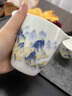 薈云軒羊脂玉瓷功夫茶具套裝家用陶瓷茶壺蓋碗茶杯茶具領(lǐng)導(dǎo)送禮 千里江山套裝 9件 曬單實(shí)拍圖