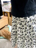 DAVEY MODE夏季碎花雪紡百褶高腰半身裙子女夏季2025新款小個(gè)子a字半裙長(cháng)裙 杏色（zt） S 建議80-95斤 曬單實(shí)拍圖