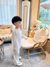 曼妮朵男童睡衣春秋新款純棉長(cháng)袖兒童男孩大童全棉青少年薄款家居服套裝 N8801【雙長(cháng)】 165 L碼建議160-165cm 曬單實(shí)拍圖