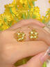 中國黃金（CHINA GOLD）黃金耳釘女款立體足金玫瑰花耳墜耳鉤情人節(jié)日生日禮物送女友愛人 玫瑰花耳鉤【贈(zèng)S925銀耳鉤】約0.6g 曬單實(shí)拍圖