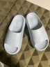 名創(chuàng  )優(yōu)品（MINISO）拖鞋女士夏季居家用踩屎感eva厚底浴室內洗澡防滑軟彈情侶涼拖鞋 baby藍 38-39 【適合37-38腳穿】 曬單實(shí)拍圖