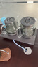 茶皇子（CHAHUANGZI）底部上水電熱水壺純鈦玻璃電茶爐全自動(dòng)雙上水茶臺燒水煮茶一體機嵌入式燒水壺煮茶器 0.8L 鈦燒水煮茶款+零觸泡茶器+煙灰品茗杯*6 曬單實(shí)拍圖