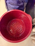 德國進(jìn)口品質(zhì)家用塑料泡腳盆泡腳桶按摩洗腳盆加高過(guò)小腿宿舍養生洗腳桶足 加厚木紋酒紅色-帶凸點(diǎn) 曬單實(shí)拍圖