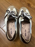 Walker Shop奧卡索船鞋女鞋夏季新品女士單鞋一腳蹬休閑樂福鞋女軟底媽媽鞋 V151137米色 37 曬單實拍圖