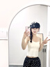 CleainKorte正品外擴吊帶內(nèi)衣女帶胸墊美背小胸顯大無痕聚攏漫畫文胸外穿背心 【短款】白色 M （70C杯/75A/75B） 曬單實拍圖