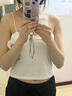 覓橘美背一字肩小吊帶背心女帶胸墊內搭內衣打底抹胸裹胸上衣 白色 L (165) 曬單實(shí)拍圖