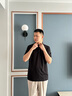 SHANSHAN短袖t恤男夏季2025新款POLO領(lǐng)彈力打底衫男士商務(wù)休閑衣服 曬單實(shí)拍圖