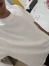 真維斯純色短袖t恤男夏季新款純棉重磅日系寬松潮流圓領(lǐng)內(nèi)搭打底杉體恤 白色 XL 【建議140-160斤】 曬單實拍圖