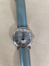 天梭（TISSOT）【官方授權店】瑞士手表 新品卡森臻我系列小美人月相石英女表 淺藍皮帶T122.223.16.353.00 曬單實(shí)拍圖