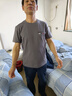 回圖（Huitu）純棉短袖t恤男夏季上衣服男裝大碼打底衫高端美式休閑純色體恤 黑色+深灰 L （100-120斤） 曬單實(shí)拍圖