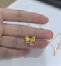 賽菲爾18K金吊墜女款絲帶蝴蝶結掛墜拉絲莫桑石蝴蝶結吊墜送女友禮物 吊墜—不含鏈 曬單實(shí)拍圖