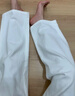 白色牛仔褲男高級感直筒闊腿褲彎刀春夏休閑風寬松型大碼青年褲子 白色  8202-1 31 建議141-155斤 曬單實拍圖