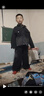 卡兔藍貓童裝男童春裝牛仔套裝2025新款大兒童寬松潮牌男孩春秋帥氣兩件套 黑色 150 曬單實(shí)拍圖