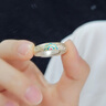 老鳳祥寶相花足銀描金戒指女素圈國風新中式七夕情人節(jié)禮物送女友老婆 足銀心經寶相花描金戒指 曬單實拍圖
