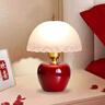 繁登堡（fandengbao）陪嫁新婚慶長(cháng)明燈結婚一對婚房陶瓷臺燈床頭燈禮物送新人新娘閨蜜 單支酒紅B款+送喜字-可代寫(xiě)賀卡 按鈕開(kāi)關(guān)+三色光LED 曬單實(shí)拍圖