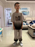 Radinka2025新款男童夏裝短袖長(zhǎng)褲套裝中大童運(yùn)動(dòng)童裝兒童薄款兩件套TDF HN短袖套裝-卡其 130 曬單實(shí)拍圖