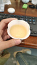 恒福古玉瓷茶杯組帶底座杯托陶瓷功夫茶具主人杯白瓷品茗杯家用喝茶杯 古玉瓷蓮花杯組60ml 曬單實(shí)拍圖