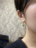 奈維斯汀品牌耳環(huán)女新款和田玉高級感耳飾新款玉石輕奢小眾520禮物女 金色 曬單實拍圖