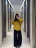 佐敘薄款復古顯瘦闊腿牛仔褲女2025夏季新款高腰垂感時尚寬松女休閑褲 深藍色 當/次日達 L 【建議105-115斤】 曬單實拍圖