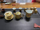 鴻運(yùn)享景德鎮(zhèn)高端琺瑯彩功夫茶具套裝家用北歐風(fēng)格中國風(fēng)會客茶具茶壺茶 金玉滿堂茶具-蓋碗黃 10頭 曬單實(shí)拍圖