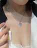 N2it海洋之心銀項鏈女士托拍石吊墜生日禮物送女朋友老婆結(jié)婚紀念日 曬單實拍圖
