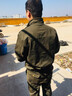 嘉獅耐磨工作服套裝新款春秋季電焊工服防燙建筑工裝汽修戶外勞保工裝 軍綠-581款套裝【上衣+褲子】 XL /175（推薦125-140斤） 曬單實(shí)拍圖