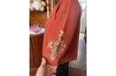 俞兆林（YUZHAOLIN）新款媽媽秋裝外套針織兩件套上衣服中老年女秋冬寬松毛衣刺繡開衫 橘色內(nèi)搭加絨兩件套 L 建議100-115斤 曬單實(shí)拍圖