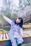 ASK JUNIOR滿印花朵公主裙女童夏時髦蝴蝶結(jié)領(lǐng)時尚潮流兒童裙子 紫色 160 曬單實拍圖