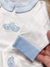 DOMIAMIAKIDS嬰兒連體衣純棉新生兒衣服內(nèi)衣剛出生0-3-6-18個月寶寶爬行服 四季款彩紗斜開扣哈衣-藍 59cm 曬單實拍圖