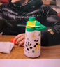 象普（SHINPUR）兒童保溫杯男孩不銹鋼水杯學生上學直飲運動開學季水壺帶杯套 曬單實拍圖