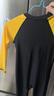 美津濃（MIZUNO）兒童泳衣女孩連體長(cháng)袖防曬沖浪服男速干寶寶泡溫泉泳裝B447黑120 曬單實(shí)拍圖