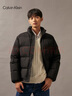 Calvin KleinJeans【防水】秋冬男士ck休閑通勤鴨絨立領(lǐng)羽絨服外套J326958 BEH-太空黑 M 曬單實(shí)拍圖