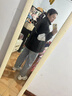 FSHE拼色外套女立領(lǐng)春夏秋2025新款寬松休閑夾克歐美風(fēng)拉鏈開衫女上衣 黑色 M 曬單實拍圖