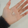 中國黃金山茶花平安扣銀項鏈女玉吊墜教師節禮物送女老師老婆生日浪漫 京速達-山茶花平安扣玉髓項鏈 曬單實(shí)拍圖