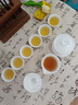 鳳陶凰（FENG TAO  HUANG）江山羊脂玉白瓷功夫茶具套裝家用陶瓷茶壺蓋碗泡茶杯小套禮盒 水墨蓋碗 10頭 曬單實(shí)拍圖