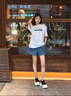 WASSUP美式休閑寬松短袖女t恤夏季2025新款多色純棉體恤半袖上衣男潮牌 白色 L 曬單實拍圖