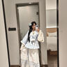 翊尚美馬面裙漢服成人女小個(gè)子2025新款全套正版明制刺繡連衣裙套裝 藍色【典藏馬面裙+外衣+內搭】 S 【適合85-100斤】 曬單實(shí)拍圖