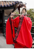 綴櫻古箏演出服 新款漢服古裝表演服舞臺女款曲改良唐裝襦裙公主 紅色花邊黑裙子 L 160-165 曬單實拍圖