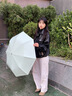 左都（ZUODU）加大遮陽(yáng)傘防曬防紫外線(xiàn)彩膠太陽(yáng)傘女晴雨兩用便攜大號折疊雨傘 【西瓜啵?！壳逍码p色+加大防曬 曬單實(shí)拍圖