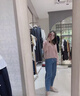 LPOX披肩女薄款大碼女款開衫外套女短款小披肩冰衣罩衫薄款外搭罩衫 粉紅色 L _100-130斤 曬單實拍圖