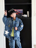 G.DUCKKIDS小黃鴨兒童裝男童春裝套裝2025新款秋季中大童8炸街9痞帥10春秋牛 男童藍(lán)色（五角星）套裝* 120 碼建議身高110-120厘米 曬單實(shí)拍圖