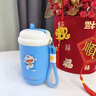 Next Kiss英國聯(lián)名哆啦A夢(mèng)兒童保溫杯學(xué)生上學(xué)高顏值吸管水杯叮當貓正版 白藍色 360ml 曬單實(shí)拍圖