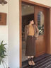 Khwfjas國際一線(xiàn)品牌毛呢半身裙女A字裙2024高腰新款開(kāi)叉呢子修身包臀裙 黑色 L (28) 推薦105-115斤 曬單實(shí)拍圖
