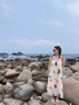 柏潮波西米亞風(fēng)吊帶連衣裙女夏法式感仙氣小個(gè)子海邊度假沙灘長(cháng)裙 圖片色 透氣 吸汗 S 曬單實(shí)拍圖