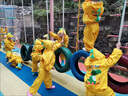 迪士尼（Disney）兒童雨衣雨褲分體套裝幼兒園專(zhuān)用男女童寶寶戶(hù)外玩水防風(fēng)防雨外套 熱售黃色小恐龍套裝 S 曬單實(shí)拍圖
