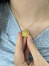 老鳳祥黃金項(xiàng)鏈女款足金八寶羅盤(pán)吊墜純金項(xiàng)鏈七夕情人節(jié)禮物送老婆媽媽 足金八寶羅盤(pán)吊墜約1g 贈(zèng)銀鏈【品牌禮盒】 曬單實(shí)拍圖