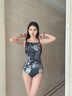 拓勝（TOSWIM）連體泳衣女款競(jìng)速訓(xùn)練泳裝高級(jí)感2025年新款性感絕美游泳衣 墨影涂鴉 XL 曬單實(shí)拍圖