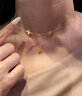 瑞諾黃金花間蝶影項(xiàng)鏈女士新款時(shí)尚足金999雙蝴蝶吊墜鎖骨鏈送女友 勿拍/精美包裝定金 曬單實(shí)拍圖