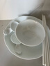 景德鎮（jdz）官方高溫陶瓷碗盤(pán)餐具組合無(wú)鉛純色高顏值吃飯碗碟喬遷之喜搬家 透白釉-味碟（六只裝） 曬單實(shí)拍圖